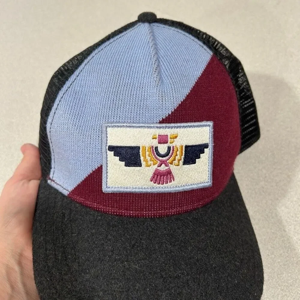 Pistil Womens Trucker Hat Aztec Bird Wool Blend Adjustable Snapback Cap